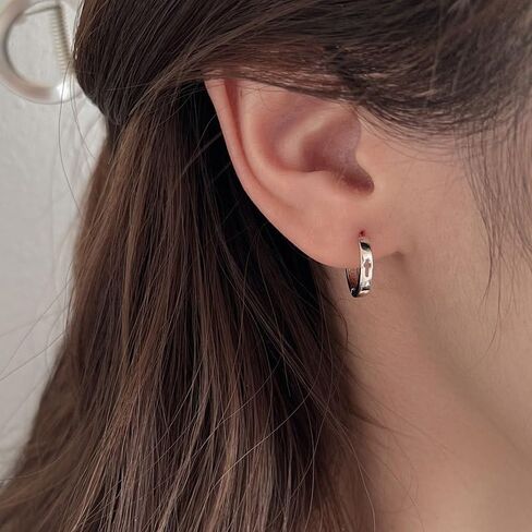 XAYAH 925 الفضة الاسترليني الصليب هوب القرط للنساء الإيمان الأمل Huggie الأطواق أقراط هيبوالرجينيك إلى ابنة أمي لذيذ الجوف الصليب الأذن الكفة الأقراط المسيحية الدينية عيد الفصح مجوهرات الهدايا in Kuwait