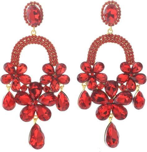 Large Rhinestone Chandelier Earrings in Saudi Arabia