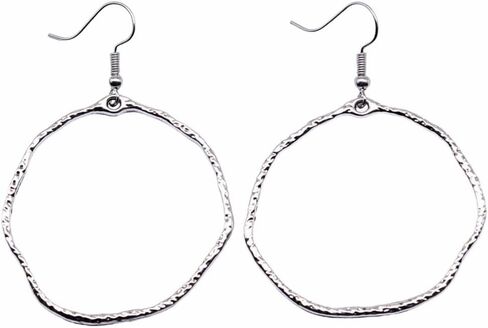 Retro and Simple Round Hook Earrings, Women's Ethnic Style Earrings, Suitable for Wearing on Various Occasions in Saudi Arabia