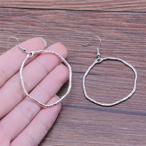 Retro and Simple Round Hook Earrings, Women's Ethnic Style Earrings, Suitable for Wearing on Various Occasions in Saudi Arabia