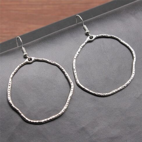 Retro and Simple Round Hook Earrings, Women's Ethnic Style Earrings, Suitable for Wearing on Various Occasions in Saudi Arabia