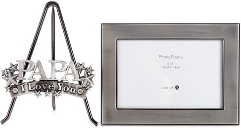 Lasody Papa I Love You Picture Frame,4x6 inch, Papa Frame With Holder Stand,Photo Gift for Papa, Grandpa, Family, Display on Tabletop in Saudi Arabia