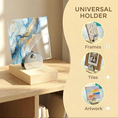 8 قطع خشبية حامل عرض زجاجي قابل للتعديل لفن الزجاج، بلاط السيراميك الملون، اللوحات، الصور والمقتنيات للمكتب، المعارض التجارية، ديكور المنزل والمعارض in Kuwait