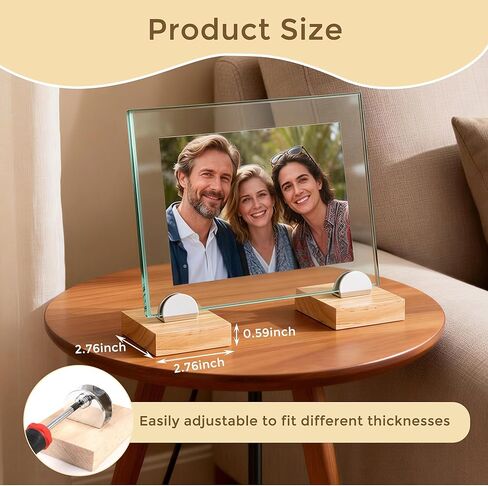 8 قطع خشبية حامل عرض زجاجي قابل للتعديل لفن الزجاج، بلاط السيراميك الملون، اللوحات، الصور والمقتنيات للمكتب، المعارض التجارية، ديكور المنزل والمعارض in Kuwait