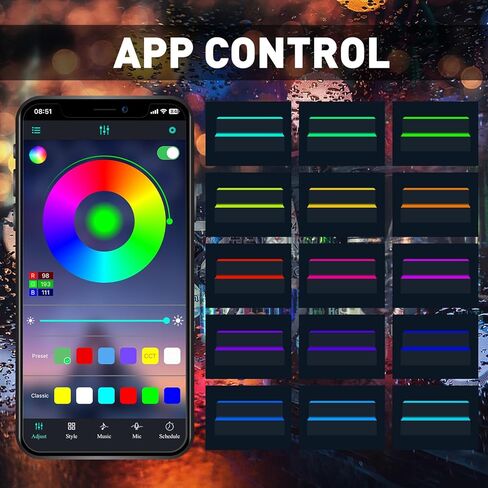 رف عرض زجاجات المشروبات الكحولية LED، رف شريط مضاء أكريليك مضاء 60 بوصة 3 خطوات للمنزل، رف شريط منزلي مضيء، حامل عرض زجاجة مضاء من الأكريليك مع جهاز تحكم عن بعد والتحكم في التطبيق in Kuwait