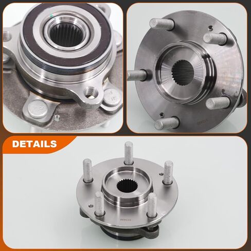 513420 Front or Rear Wheel Bearing and Hub Assembly Compatible with Hyundai & Kia 2017-2023 Elantra, Forte, Kona, Ioniq, NIRO, Seltos, Veloster 5 Lugs w/ABS in Kuwait