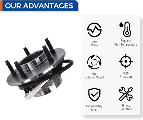 PAROD Pair 515010 4WD Front Wheel Hub & Bearing Assembly Fit for Ford F-150 1997 1998 1999 2000 ;4-Wheel ABS in Saudi Arabia