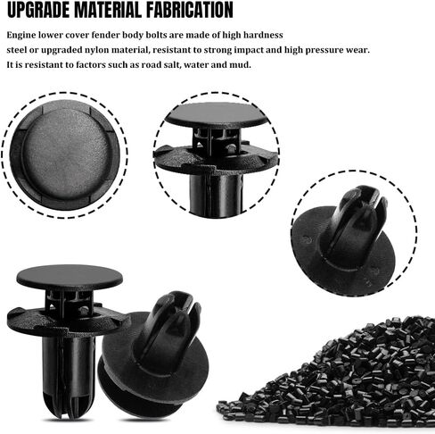 20PCS Fender Liner Push-Type Retainer Clip Fastener, Bumper Cover Clip, Engine Under Cover Retainer Compatible with Accent Azera Equus Elantra Genesis, Replaces OEM#86595-2T500, 1420608250B in Kuwait