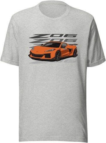 2024 Sports Car Z06 Amplify Orange C8 Vette Owners Drivers Graphic T-Shirt | Car Enthusiast Gift in Saudi Arabia