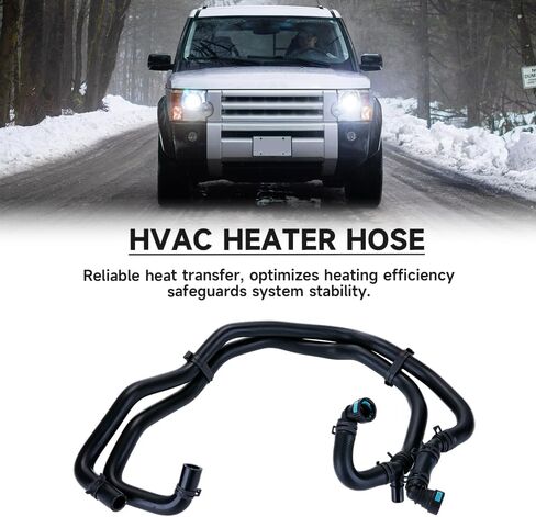 مجموعة خرطوم سخان HVAC - خرطوم تبريد المشعاعات لسيارة Land Rover LR3 - Gas 2005-2009 - يستبدل PCH501094 | المطاط الأسود in Saudi Arabia