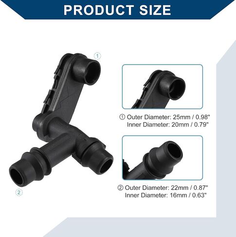 No.17111707817 Engine Coolant Hose Connector for BMW 325Ci 2001-2006 / Car/Plastic / 1 Pcs Black in Saudi Arabia