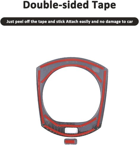 Car Interior Gear Shift Frame Trim Sticker for Mazda MX-5 ND 2015-2023 Center Console Panel Trim Cover Interior Accessories (Carbon Fiber) in Saudi Arabia