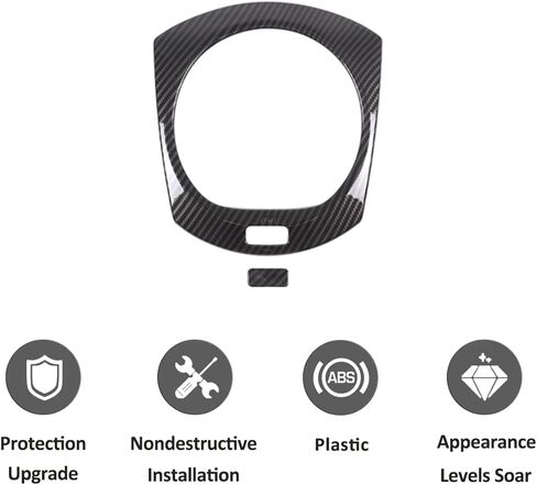 Car Interior Gear Shift Frame Trim Sticker for Mazda MX-5 ND 2015-2023 Center Console Panel Trim Cover Interior Accessories (Carbon Fiber) in Saudi Arabia