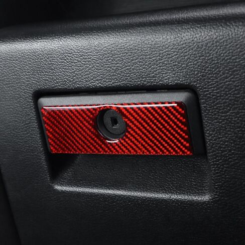 BETTERHUMZ Glove Box Handle Switch Cover Trim Compatible with Ford F150 Raptor 2015-2020 Carbon Fiber Center Consoles Decorative Sticker Car Interior Accessories (Black) in Saudi Arabia