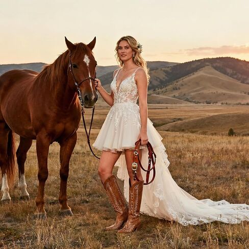 أحذية رعاة البقر للنساء الغربية حذاء برقبة للركبة ريترو خمر البلد التطريز أشار تو طويل القامة طويل راعية البقر التمهيد in Kuwait