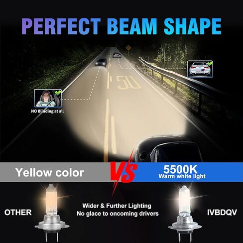 Upgraded Halogen Headlight Bulbs 2004-2009 for Mazda 3 Headlight Bulbs 9005 High Beam and H7 Low Beam, Performance 5500K White 300% Brightness 4PCS in Kuwait