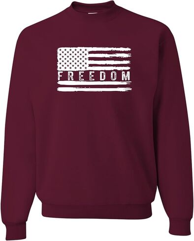 Go All Out Flag Freedom USA United States Of America Pride Mens Youth Sweatshirt Crewneck in Kuwait