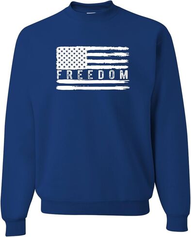 Go All Out Flag Freedom USA United States Of America Pride Mens Youth Sweatshirt Crewneck in Kuwait