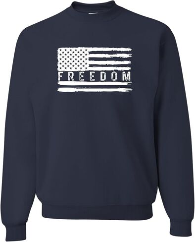 Go All Out Flag Freedom USA United States Of America Pride Mens Youth Sweatshirt Crewneck in Kuwait