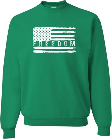 Go All Out Flag Freedom USA United States Of America Pride Mens Youth Sweatshirt Crewneck in Kuwait