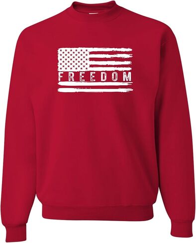 Go All Out Flag Freedom USA United States Of America Pride Mens Youth Sweatshirt Crewneck in Kuwait