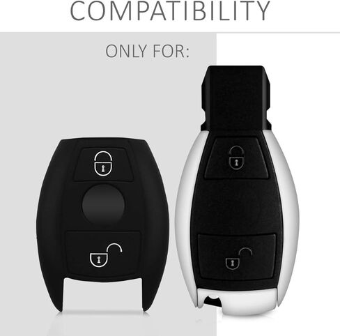 kwmobile Silicone Key Fob Cover Compatible with Mercedes-Benz 2 Button Car Key (only Keyless Go) in Saudi Arabia