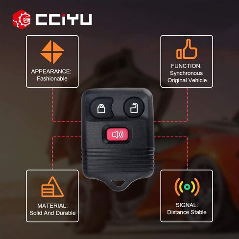 Cciyu CWTWB1U331 دخول بدون مفتاح عن بعد مفتاح السيارة فوب الفرس الارسال إنذار 1X 3 أزرار يناسب فورد إيدج لـ F150 98-16 لـ M azda لـ L incoln لـ F ord لسلسلة M ercury CWTWB1U331 in Saudi Arabia