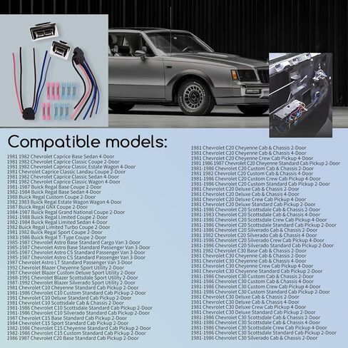 Car Power Window Switch Kit Compatible with 1980s GM Chevy Truck C10, for Driver and Passenger Door,Fits 1981-1988 Buick Regal,1981-1986 Chevrolet C10 C30 K10 K20 in Saudi Arabia