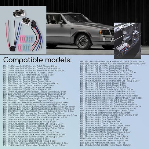 Car Power Window Switch Kit Compatible with 1980s GM Chevy Truck C10, for Driver and Passenger Door,Fits 1981-1988 Buick Regal,1981-1986 Chevrolet C10 C30 K10 K20 in Saudi Arabia