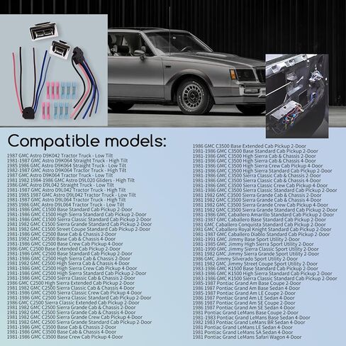 Car Power Window Switch Kit Compatible with 1980s GM Chevy Truck C10, for Driver and Passenger Door,Fits 1981-1988 Buick Regal,1981-1986 Chevrolet C10 C30 K10 K20 in Saudi Arabia