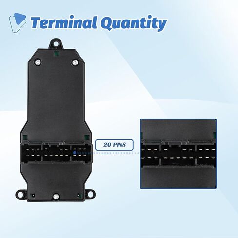 Driver Side Master Power Window Switch Fit for Honda CR-V 2002-2006, 20 Pins, Replaces OEM 35750-S9A-305, DWS514, 1S3090 in Saudi Arabia