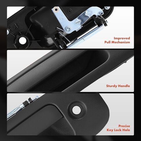 A-Premium 2-Pc Front Exterior Door Handles - Compatible with Chevy & GMC Models - 2003-2009 Express Savana 1500 2500 3500 4500 Van - Textured Black, Left and Right, Driver and Passenger Side in Saudi Arabia