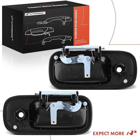A-Premium 2-Pc Front Exterior Door Handles - Compatible with Chevy & GMC Models - 2003-2009 Express Savana 1500 2500 3500 4500 Van - Textured Black, Left and Right, Driver and Passenger Side in Saudi Arabia