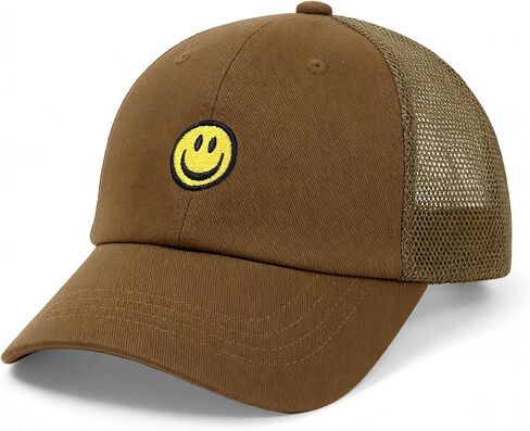 SONMONY Smile Face Toddler Baseball Cap Boy Baseball Hats Kids Washed Funny Hats Adjustable Cute Caps for 3-12 Years in Kuwait