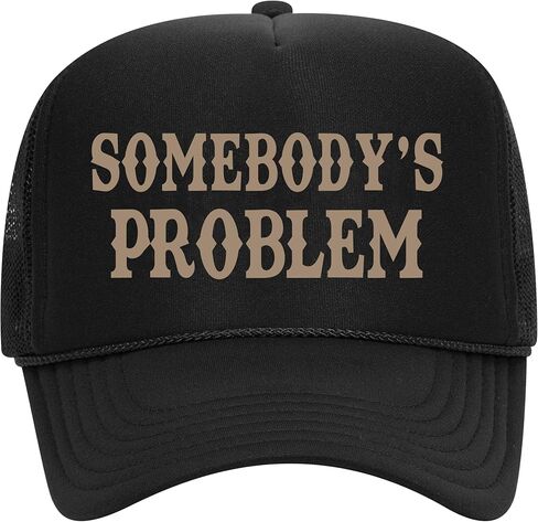 Somebody's Problem Foam Mesh Trucker Hat Cowboy Matching Trucker Hat for Couples in Saudi Arabia