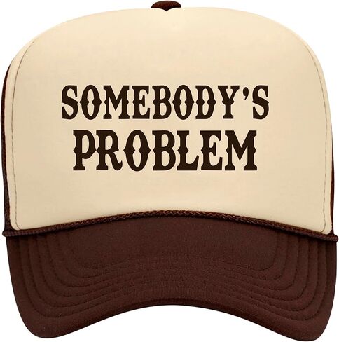 Somebody's Problem Foam Mesh Trucker Hat Cowboy Matching Trucker Hat for Couples in Saudi Arabia