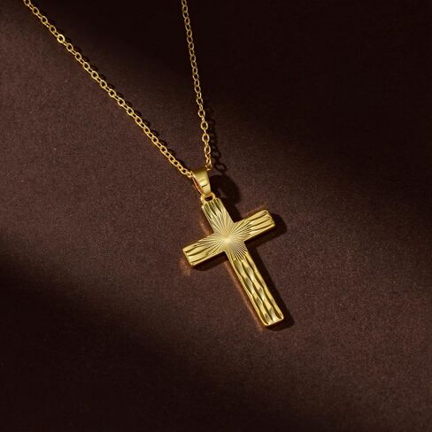 14K الذهب الصليب قلادة المرأة Elegent الذهب الصليب قلادة قلادة لذيذ الإيمان المجوهرات الدينية هدية in Saudi Arabia