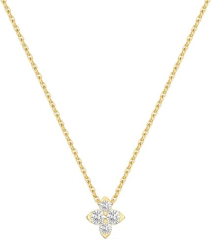 GILDED Itsy Bitsy Lab-Grown Diamond Pendant, 0.25 CTTW, Sterling silver and 14KT Gold Plated Silver SI1 F-Color Diamonds, Prong-Set, 18" Chain with Spring-Ring Lock in Kuwait