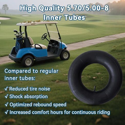 2-Pack 5.00-8 Inner Tube, Straight Valve Stem for Lawn Mower, Golf Cart, Utility Trailer and Mobility Scooter Tires in Kuwait