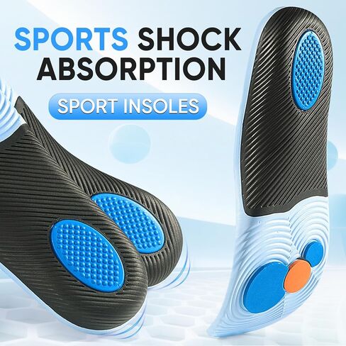 Comfort Adult Shoe Insoles, Arch Support & Shock Absorption, Foot Discomfort Relief Inserts for Flat Feet, Work Boots, 1 Pair, Everyday Use - Unisex (Women 6-7.5) in Saudi Arabia