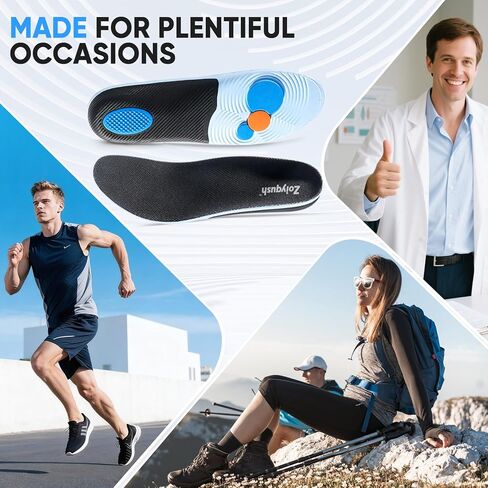 Comfort Adult Shoe Insoles, Arch Support & Shock Absorption, Foot Discomfort Relief Inserts for Flat Feet, Work Boots, 1 Pair, Everyday Use - Unisex (Women 6-7.5) in Saudi Arabia
