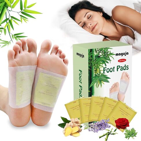100PCS Natural Ginger Foot Pads Foot and Body Care, Sleep & Feel Better, Organic Ingredients, Unisex, Shoe Inserts in Saudi Arabia