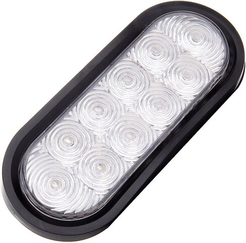 6" Red Oval Truck Trailer Led Tail Stop Brake Lights Taillight Backup Reverse Tail Lights Led Stop Turn Tail Lights Waterproof Super Bright with Flush Mount Grommets for Boat Trailer Truck RV in Saudi Arabia