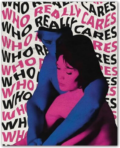 Who Really Cares Repeat Pattern Indie - Tv Girl Poster - Who Really Cares Poster - Tv Girl Room Decor for Bedroom - Trendy Wall Posters for Teen Girls - Unframed 8x10 Print - Vintage Aesthetic Music Art in Saudi Arabia