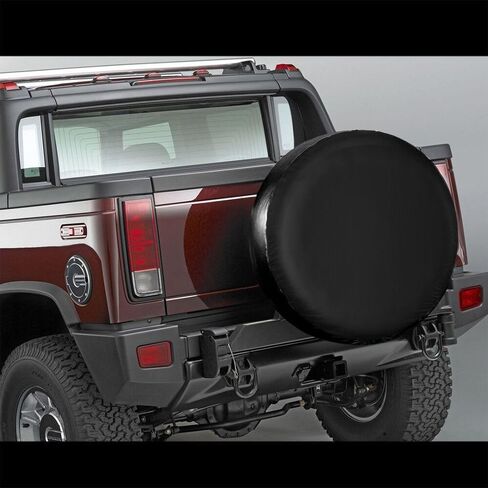 Custom Spare Tire Cover - Personalized PU Wheel Protector with Your Text/Image - Water & Dust Resistant Fit for Jeep, SUV, RV, Trailer, PureBlack-15 Inch in Saudi Arabia