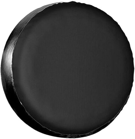 Custom Spare Tire Cover - Personalized PU Wheel Protector with Your Text/Image - Water & Dust Resistant Fit for Jeep, SUV, RV, Trailer, PureBlack-15 Inch in Kuwait