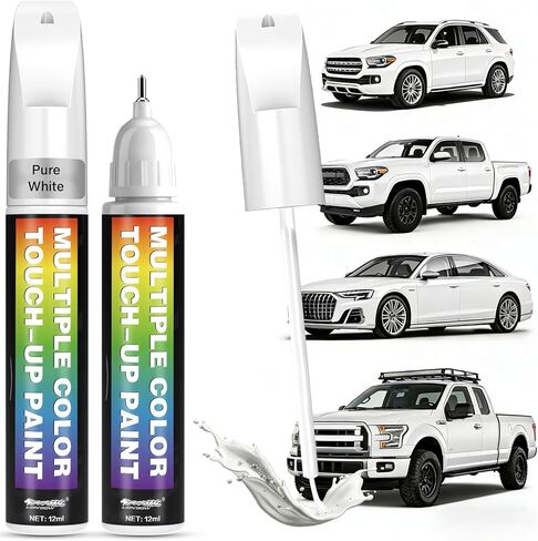 PPOHY® 2-PACK قلم طلاء السيارة باللون الأسود النقي، لون دقيق 2 في 1 طلاء للسيارات، إصلاح خدوش السيارات الاحترافي، مزيل الخدوش التلقائي الدائم، سريع الجفاف، سهل الاستخدام، آمن وقابل للغسل، متعدد الاستخدامات in Kuwait