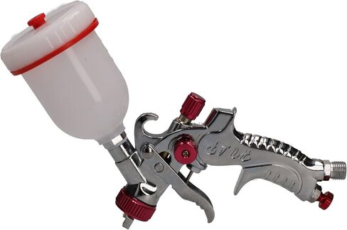 مسدس رش صغير لتغذية الجاذبية HVLP بفوهة 0.8 مم مقاس 1/4 بوصة BSP في خط مصيدة الرطوبة in Kuwait