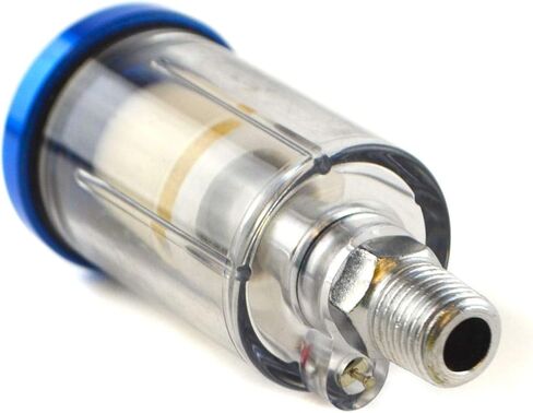 مسدس رش صغير لتغذية الجاذبية HVLP بفوهة 0.8 مم مقاس 1/4 بوصة BSP في خط مصيدة الرطوبة in Kuwait