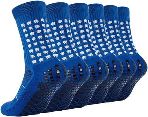 DandyChic Men's Grip Soccer Socks 3 Pairs Non Slip Pads for Football Basketball Sports Socks in Saudi Arabia